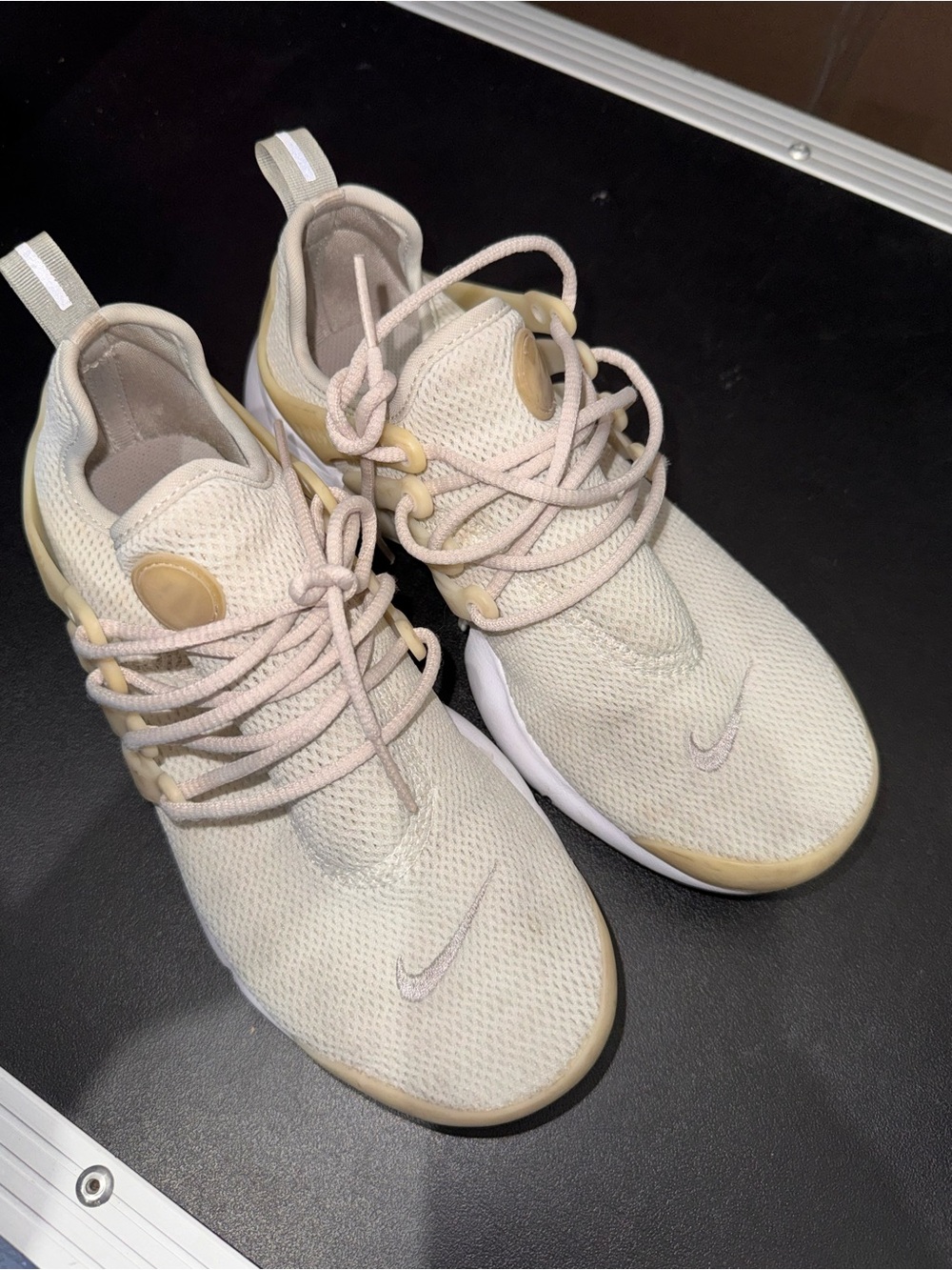 Nike Women’s Beige Knit Athletic Sneakers